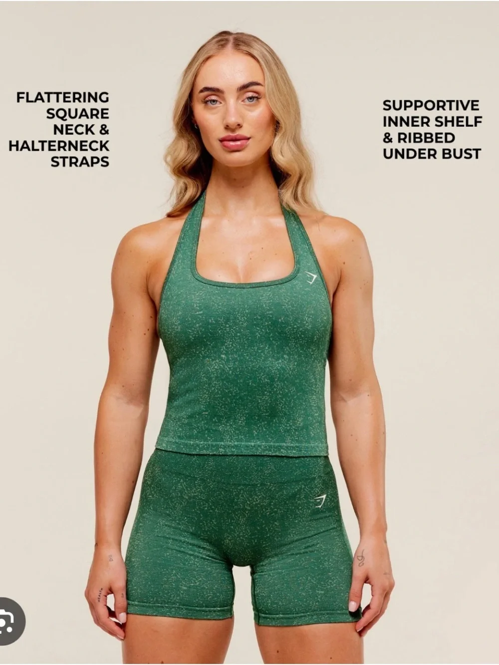 Gymshark ADAPT FLECK X WHITNEY SET TANK And SEAMLESS BIKER SHORTS XS